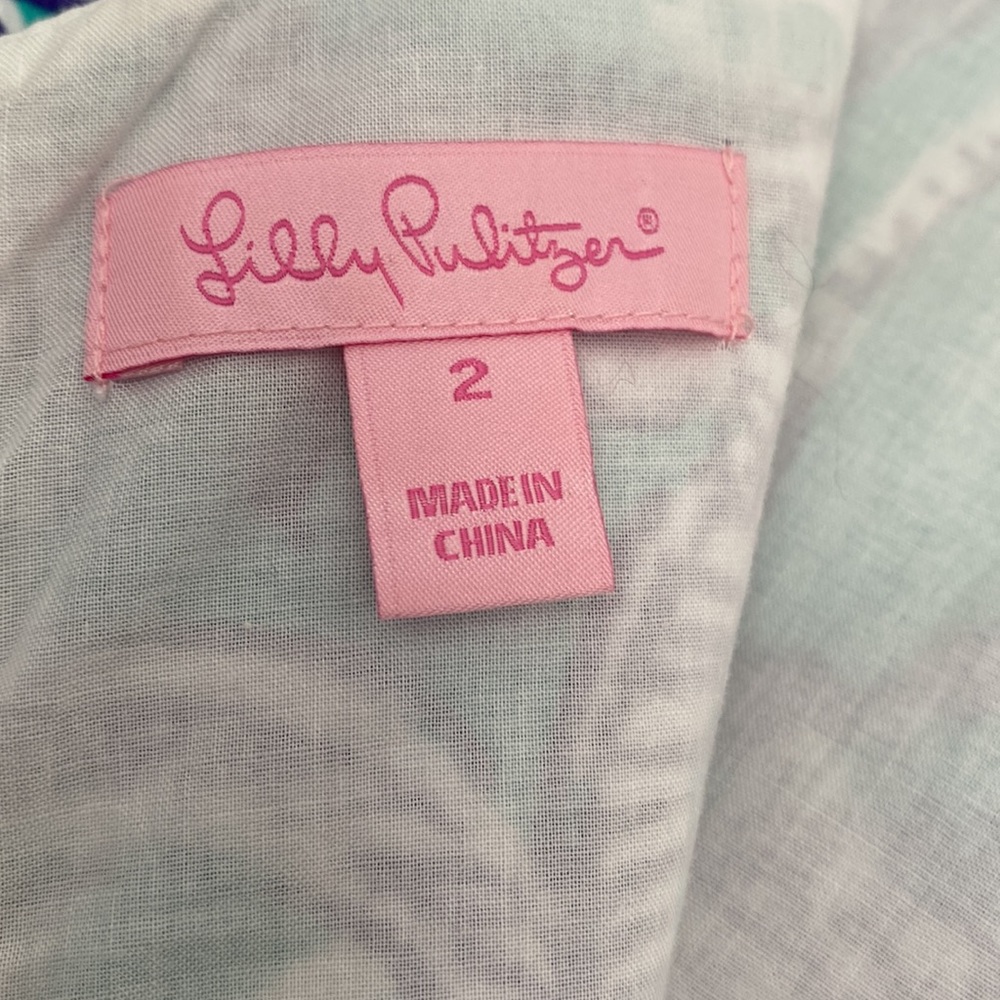Lilly Pulitzer Shift Dress with Gold tassel trim - Picture 5 of 6